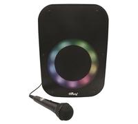 Lexibook Lexibook-K8210 Altoparlante IParty Bluetooth, Effetti di Luce, Microfono, Batteria Ricaricabile, Nero, Colore Mehrfarbig, K8210