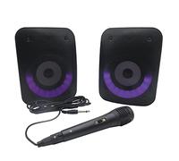 Lexibook iParty-2 Altoparlanti Stereo, Microfono Incluso, Luminoso, Durata della Batteria 3H, Bluetooth 5.0, Colore Grigio