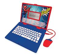 LEXIBOOK JC598SPi2 Spider-Man-pädagogischer und zweisprachiger Laptop Spanisch/Englisch-Spielzeug für Kinder (Jungen und Mädchen) 124 Aktivitäten, Rot/Blau, 25,5 x 34 x 4,5 cm