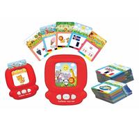 Lexibook JCR10i2, Lettore interattivo bilingue, Spagnolo/Inglese, 150 Carte bifacciali, Quiz educativi e Macchina flashcard, Rosso