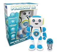 Lexibook Jr. Robot intelligente che legge nei pensieri giocattolo per bambini e bambine, Powerman Junior danza suona musica quiz animali karaoke programmabile STEM Blu/Verde, ROB20FR