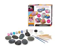 Lexibook, Kit di Creazione Artistica su Pietre con Effetto Metallico, 8 Colori Metallici, CRSS1