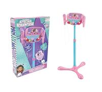 Lexibook, La casa delle Bambole di Gabby, Altoparlante Bluetooth Luminoso su Supporto per Bambini, Gioco Musicale, Altezza Regolabile, Effetti Luminosi, 2 microfoni Inclusi, S160GDHLXB