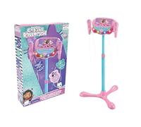 Lexibook, La casa delle Bambole di Gabby, Altoparlante Bluetooth Luminoso su Supporto per Bambini, Gioco Musicale, Altezza Regolabile, Effetti Luminosi, 2 microfoni Inclusi, S160GDH