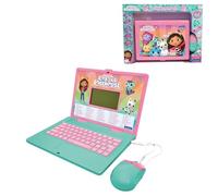 Lexibook, La casa delle bambole di Gabby, Computer educativo bilingue INGLESE/ITALIANO, 124 attività di lingua, scrittura, matematica, logica, musica e giochi, Rosa/blu, JC598GDHi5