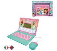 Lexibook, La casa delle Bambole di Gabby, Computer educativo bilingue Inglese/Italiano, 124 attività di Lingua, Scrittura, Matematica, logica, Musica e Giochi, Rosa/Blu, JC598GDHi5LXB