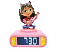Lexibook, La casa delle Bambole di Gabby, Sveglia con Luce Notturna Gabby, Suoni e Melodie, Schermo LCD retroilluminato, Luminoso, Snooze, Rosa, RL800GDHLXB