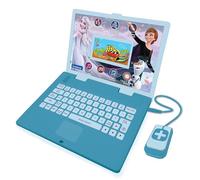 Lexibook La Frozen - Computer Portatile educativo bilingue Inglese/Francese, Giocattolo per Bambini con 130 attività di apprendimento, Giochi e Musica, Blu e Viola, JC798FZi1LXB