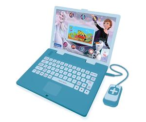 Lexibook La Frozen - Computer Portatile educativo bilingue Inglese/Francese, Giocattolo per Bambini con 130 attività di apprendimento, Giochi e Musica, Blu e Viola, JC798FZi1LXB