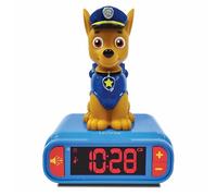 Lexibook - La Squadra dei Cuccioli Sveglia Digitale con Luce Notturna Snooze e Suoni, Orologio, Chase Luminoso Paw Patrol Marshall Cane - Blu/Rosso - RL800PALXB