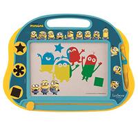 Lexibook Lavagna Magica Magnetica Minions, Disegni Multicolore, Giocattolo Artistico per Ragazze e Ragazzi, Penna e timbri per Disegno, Giallo/Blu, CRDES550LXB