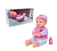 Lexibook Lexibook-BABY02, Power Baby Lina, Bambola interattiva da nutrire e coccolare, Dimensioni Reali 38 cm, Colore Rosa, Taglia Unica, BABY02