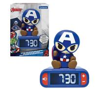 Lexibook, Marvel Avengers, Sveglia con luce notturna degli Avengers, Suoni e melodie, Schermo LCD retroilluminato, Luminoso, Snooze, RL800AV1