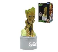 Lexibook, Marvel Guardiani della Galassia, Groot Nightlight con Altoparlante per la cameretta dei Bambini, Luce soffusa, a Batteria, Grigio/Marrone, NS01GGLXB
