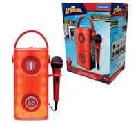 Lexibook, Marvel Spider-Man, Altoparlante Bluetooth® Wireless Luminoso con Microfono, Effetti di Luce Multicolori, Slot per Scheda SD/TF, Batteria Ricaricabile, Rosso, BTP185SPZLXB
