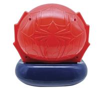 Lexibook Marvel Spider-Man Uomo Ragno Peter Parker Radiosveglia con proiettore, Luce notturna integrata, proiezione del tempo sul soffitto, effetti sonori, funzionamento a batteria, Blu/Rosso, RP500SP