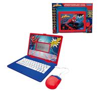 Lexibook, Marvel Spiderman, Laptop educativo bilinguale Inglese e Tedesco, 164 attività, Matematica, Giochi logici, modalità Musica, Schermo LCD, Design Spiderman, Rosso/Blu, JC601SPi3LXB