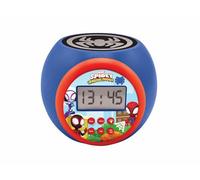 Lexibook - Marvel Spidey e i Suoi Fantastici Amici - Sveglia a proiettore con Funzione di Allarme e Snooze, Luce Notturna con Timer, Display LCD, Funzionamento a Batteria, Blu/Rosso, RL977SP1LXB