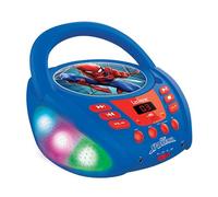 Lexibook - Marvel Uomo Ragno - Lettore CD Bluetooth per Bambini - Portatile, Effetti Multicolore, Jack per Microfono, AUX in, AC o batterie, Ragazze, Ragazzi, Blu/Rosso, RCD109SPLXB
