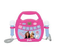 Lexibook, Mattel Barbie, Lettore Digitale Karaoke Portatile per Bambini, Microfoni, Effetti Luce, Bluetooth®, Funzioni di Registrazione e Cambio Voce, Rosa, MP320BBZLXB