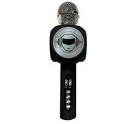 Lexibook Lexibook-MIC260 Microfono Wireless con Altoparlante e luci, Bluetooth, Funzione commutatore vocale, Effetti di Luce, Porta Micro SD, USB, Nero/Argento, Colore, M
