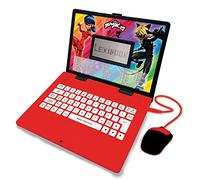 Lexibook, Miraculous Ladybug Cat Noir, portatile educativo e bilingue tedesco/inglese, giocattolo per bambini (ragazzi e ragazze), 124 attività da imparare, giocare e musica, rosso/nero, JC598MIi3
