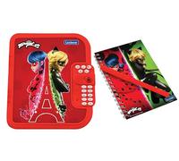 Lexibook, Miraculous Ladybug Black Cat: Diario elettronico con Penna e quaderno Inclusi, interattivo, protetto da Password, funzioni Divertenti, Effetti sonori, Rosso, SD50MI
