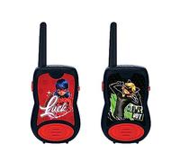 Lexibook, Miraculous Ladybug Chat Noir, Talkie-walkie 200m, Gioco di Comunicazione per Bambini, 2 canali di Comunicazione, Clip Cintura, Nero/Rosso, TW12MI