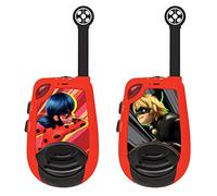 Lexibook, Miraculous Ladybug Chat Noir, Walkie-Talkies digitali per Bambini, Portata 2km, Morse luminoso, Clip da cintura, Batteria, Rosso, TW25MI