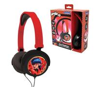 Lexibook Miraculous Ladybug Cuffie Stereo, Alimentazione a Misura di Bambino, Pieghevole e Regolabile, Rosso, HP015MILXB