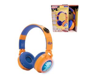 Lexibook, Naruto, casco luminoso pieghevole Bluetooth® e cablato con design 3D dell’universo di Naruto con limitazione del volume, Blu Arancione, HPBT015NA