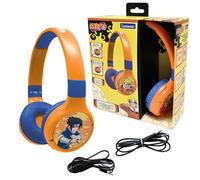 Lexibook, Naruto, Cuffie Bluetooth e cablate 2 in 1 con microfono e pulsanti di controllo, pieghevoli e regolabili, batteria ricaricabile di lunga durata, arancione/blu, HPBT010NA