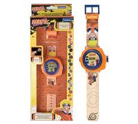 Lexibook, Naruto DMW050NA - Orologio da polso regolabile con display digitale con 20 proiezioni dell'universo Naruto per bambini