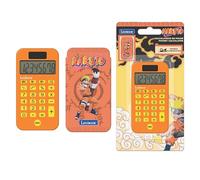 Lexibook, Naruto, Taschenrechner mit Schutzhülle, konventionelle und erweiterte Rechnerfunktionen, batterie- und solarbetrieben, Orange, C45NA