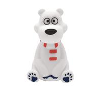 Lexibook, Orso polare, Luce notturna a colori per la stanza dei bambini, cambio di colore, luce uniforme, batteria inclusa, NLJ01PB