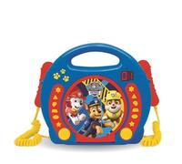 Lexibook Paw Patrol Chase Marshall, lettore CD Karaoke con 2 microfoni, funzione di programmazione, jack per cuffie, per bambini, con alimentatore o batterie, blu/rosso, RCDK100PA