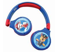 Lexibook - Paw Patrol Cuffie Bluetooth 2-in-1 per Bambini - Stereo Senza Fili cablato, cassaforte per Bambini per Ragazze, Pieghevole, Regolabile, Rosso/Blu, HPBT010PALXB