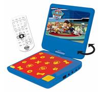 Lexibook Paw Patrol La Squadra dei Cuccioli Chase Lettore Dvd Portatile, LCD da 7 ", 2 Altoparlanti, Batteria Ricaricabile, Blu/Rosso, DVDP6PALXB