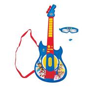 Lexibook Paw Patrol La Squadra dei Cuccioli Chitarra Elettronica illuminata con Microfono, Occhiali con Microfono, Canzoni Demo, MP3 Plug, Blu/Rosso, K260PALXB