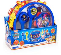 Lexibook, Paw Patrol, Set di 7 Strumenti Musicali (Tamburo, Maracas, nacchera, Armonica, Flauto Dolce, Tromba, tamburello), Giocattolo Musicale, Comodo Gioco da trasportare, Blu/Giallo, K360PA