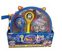 Lexibook, Paw Patrol, Set di 7 Strumenti Musicali (Tamburo, Maracas, nacchera, Armonica, Flauto Dolce, Tromba, tamburello), Giocattolo Musicale, Comodo Gioco da trasportare, Blu/Giallo, K360PA