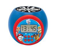 Lexibook - Paw Patrol Sveglia con proiettore con Snooze Funzione, Luce Notturna con Timer, Schermo LCD, a Batteria, Blu/Rosso, RL977PALXB