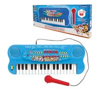 Lexibook Paw Patrol Tastiera Elettronica, Pianoforte a 32 Tasti, Microfono per Canto, 22 brani Demo, Batteria, Blu/Rosso, K703PALXB