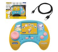 Lexibook, Peanuts Snoopy, Power Console® Bilingue Educational Handheld Console, 100 Attività (Inglese/Spagnolo), Giocattolo di apprendimento, Schermo LCD a Colori 2.8'', Batteria Ricaricabile, Blu