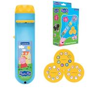 LEXiBOOK, Peppa Pig, proiettore e torcia luce, storie di immagini, LTC050PP | Proietta 24 immagini Peppa Pig con 3 dischi inclusi e si trasforma in una pratica torcia a LED, batterie incluse per l'uso