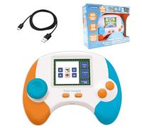 Lexibook, Power Console®, console di gioco bilingue educativa bilingue con 100 attività, inglese/francese, bianco/arancione/blu, JCG100i1