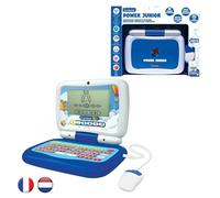Lexibook, Power Junior, Notebook educativo bilingue Francese/neerlandese con 40 attività tra Cui Un Nuovo Modo di Imparare a Leggere e contare, JC398i10
