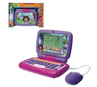 Lexibook, Power Kid - Computer portatile didattico bilingue Dora - 40 attività in francese e inglese, rosa, JC398DORi1
