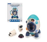 Lexibook, Power Rocket, Razzo didattico bilingue FRANCESE/Inglese con proiezioni di stelle, attività divertenti per imparare le nozioni spaziali, Le forme, la musica e i colori, ROCKETi1