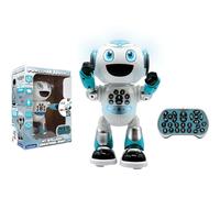 Lexibook, Powerman® Advance, robot telecomandato, giocattolo interattivo ed educativo per bambini, passeggiate, danza, suona musica, fa e racconta storie, quiz educativi, programmabile STEM, ROB28EN